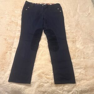 Women's Navy Blue Biden twill corduroy riding pants